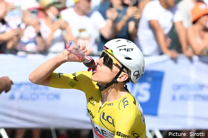 Tadej Pogacar on stage 9 of the 2026 Tour de France