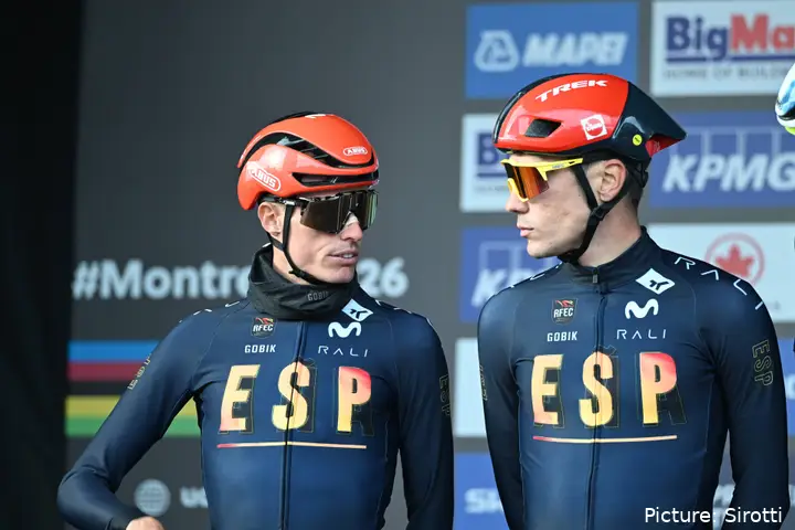 Enric Mas y Juan Ayuso en el Mundial de Montréal 2026.