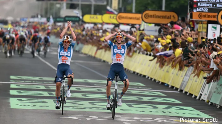 Romain Bardet e Frank van den Broek fizeram a dobradinha na primeira etapa do Tour 2024