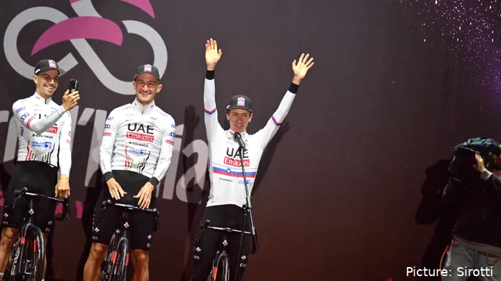 Tadej Pogacar procura ser o primeiro ciclista desde Marco Pantani em 1998 a vencer Giro e Tour no mesmo ano.