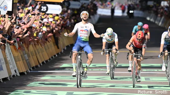 Anthony Turgis won the famous 'gravel stage' at this year's Tour de France for ProTeam TotalEnergies. @Sirotti