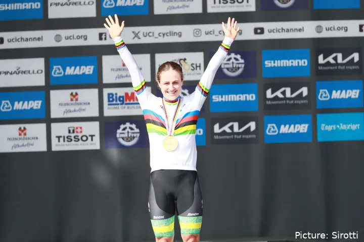 Brown already took the Rainbow Jersey in the individual time trial earlier this week