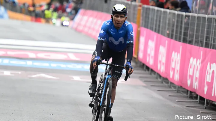 Nairo Quintana esteve perto de voltar a ganhar na Volta a Itália de 2024.&nbsp;