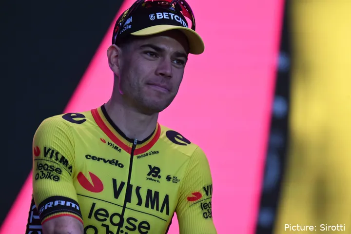 Wout van Aert esteve doente nas semanas que antecederam o Giro. Será que ainda vai conseguir vestir a camisola rosa na primeira semana?
