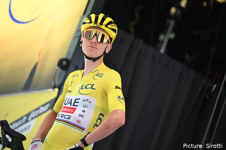 Tadej Pogacar continues strongly in the yellow jersey