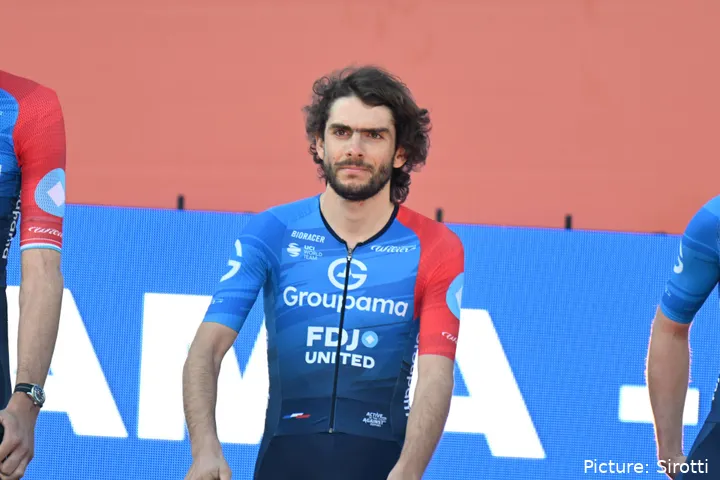 Guillaume Martin during the team presentation at the 2026 Tour Down Under