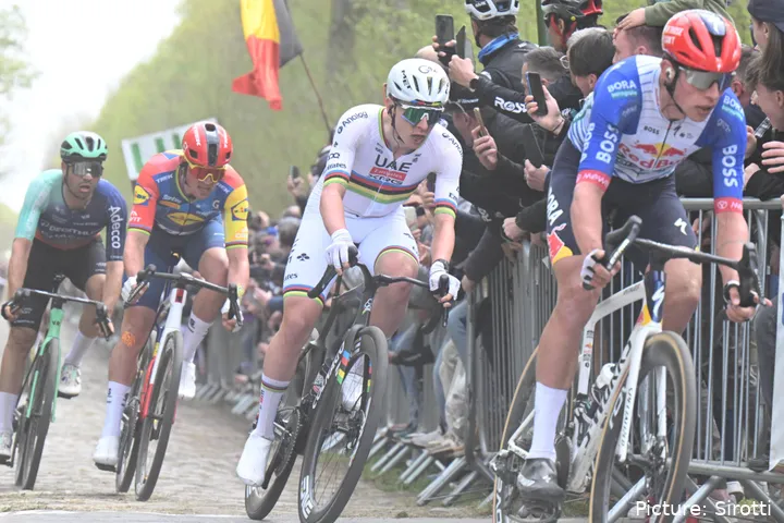 Tadej Pogacar at the 2026 Paris-Roubaix