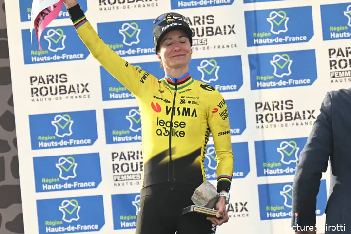 Marianne Vos at the 2026 Paris-Roubaix Femmes