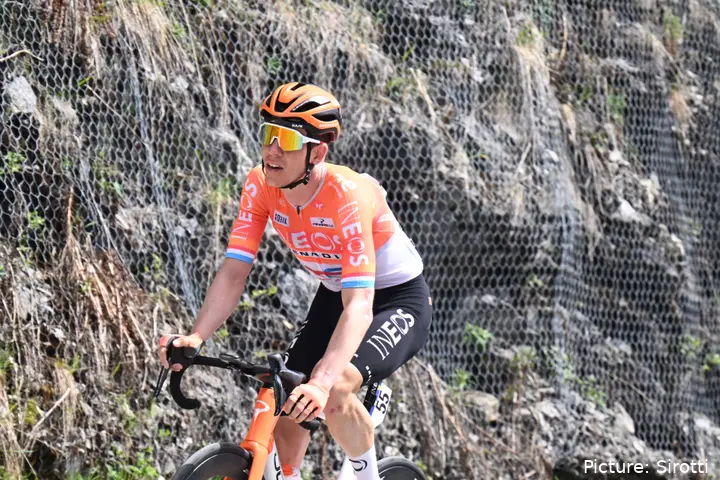 Bob Jungels in action at the 2026 Tour de Romandie