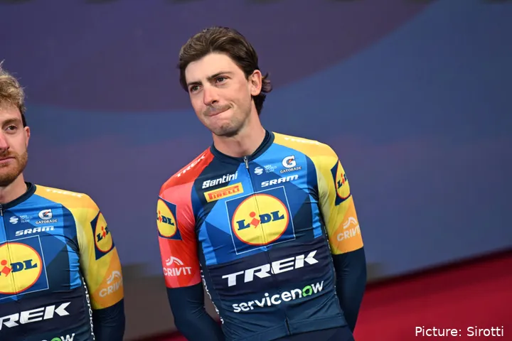 Giulio Ciccone at the 2026 Giro d'Italia team presentation