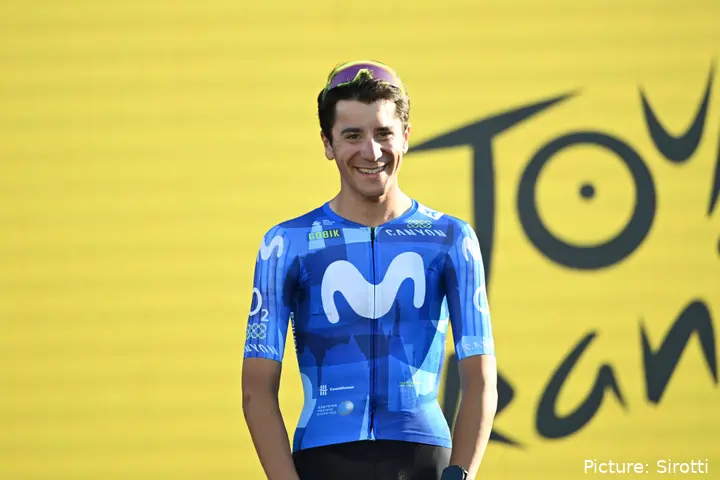 Cian Uijtdebroeks at the 2026 Tour de France team presentation