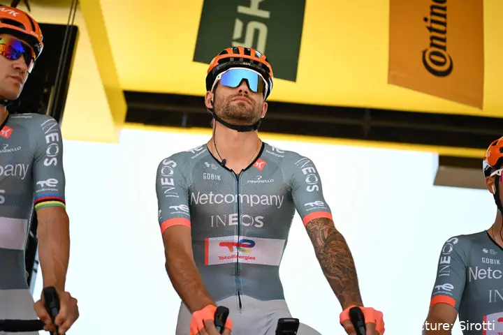 Filippo Ganna on stage 2 of the 2026 Tour de France