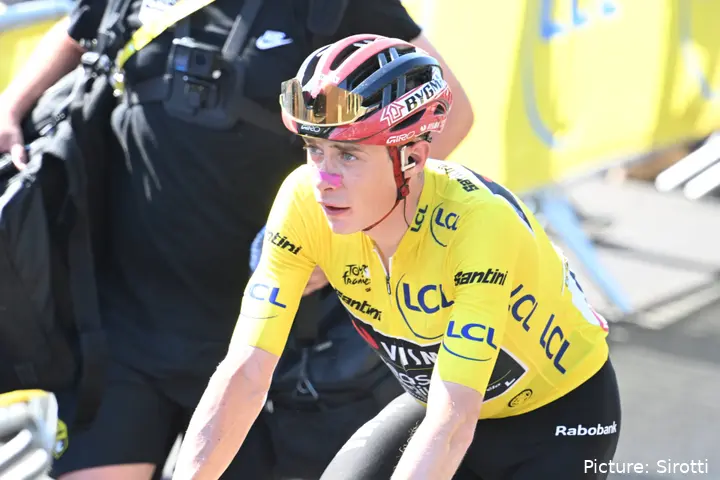 Jonas Vingegaard on stage 2 of the 2026 Tour de France