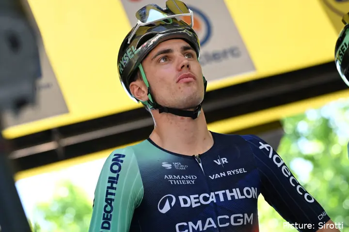 Olav Kooij on stage 8 of the 2026 Tour de France