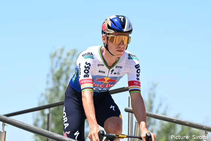 Remco Evenepoel on stage 2 of the 2026 Tour de France