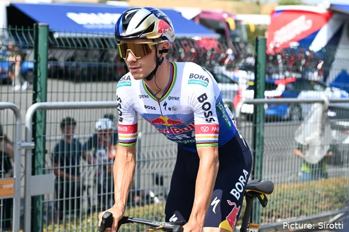 Remco Evenepoel on stage 12 of the 2026 Tour de France