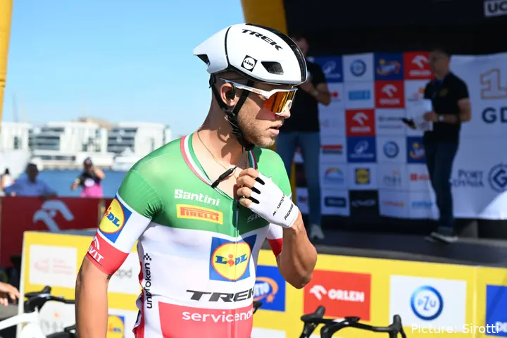 Jonathan Milan on stage 1 of the 2026 Tour de Pologne