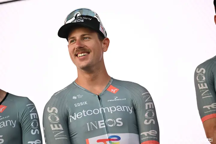 Sam Welsford at the 2026 Tour de Pologne team presentation