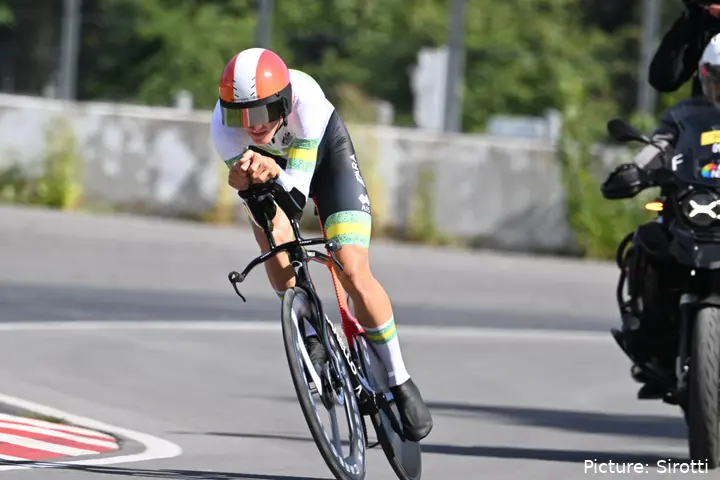 Cameron Rogers during the time trial