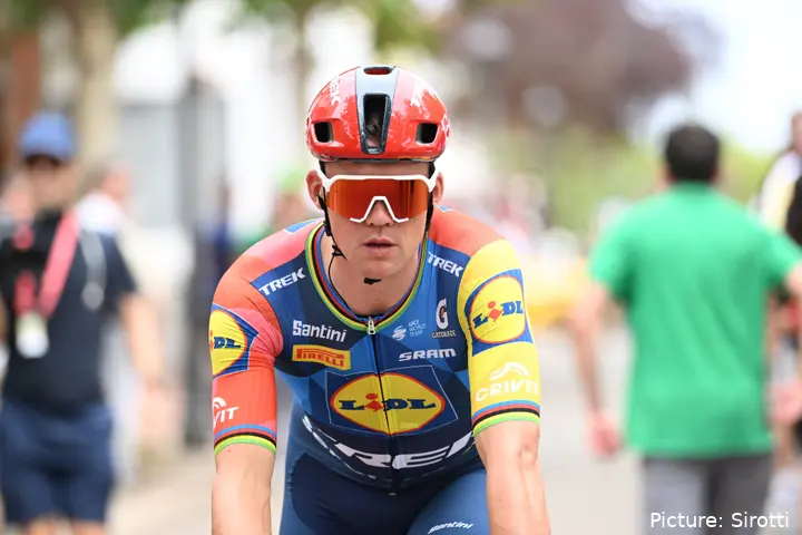 Mads Pedersen on stage 10 of the 2026 Vuelta a Espana