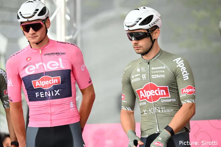 Jakub Mareczko war Teil des Teams um Mathieu van der Poel beim Giro d'Italia 2022