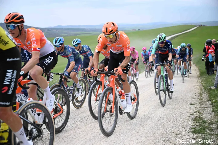 Axel Laurance bei der Strade Bianche 2026