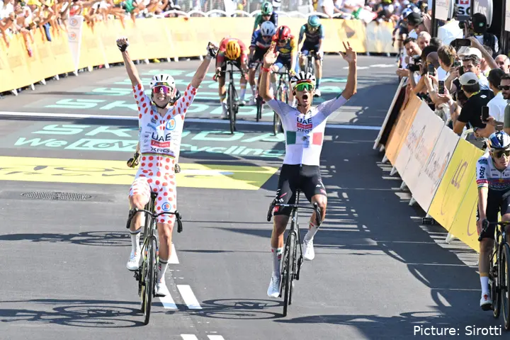 Isaac Del Toro und Tadej Pogacar, Etappe 2 Tour de France 2026