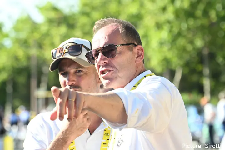 Christian Prudhomme auf Etappe 1 der Tour de France 2026