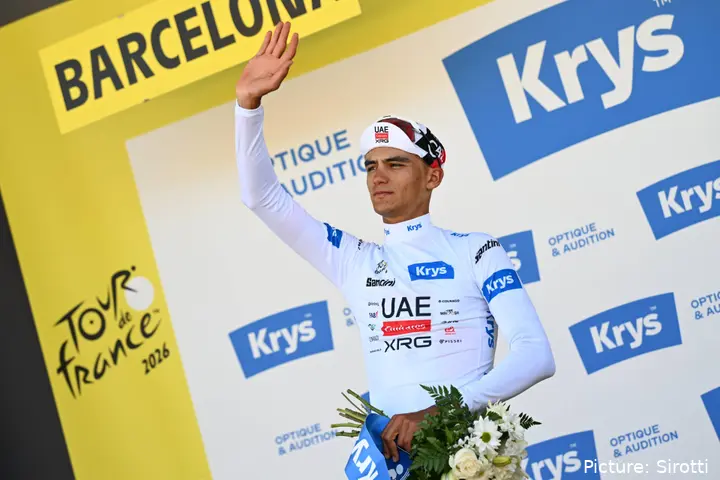 Isaac del Toro auf Etappe 2 der Tour de France 2026