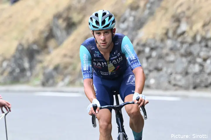 Antonio Tiberi in Aktion auf Etappe 6 der Tour de France 2026