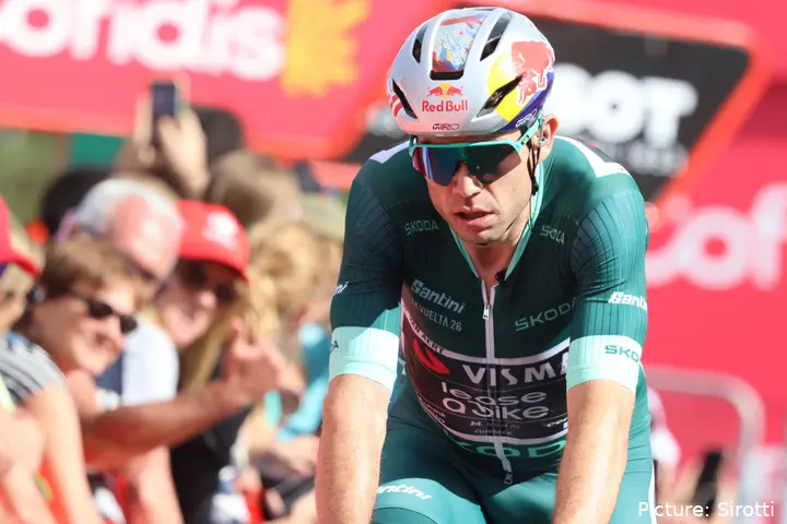 Wout van Aert in Aktion auf Etappe 7 der Vuelta a Espana 2026
