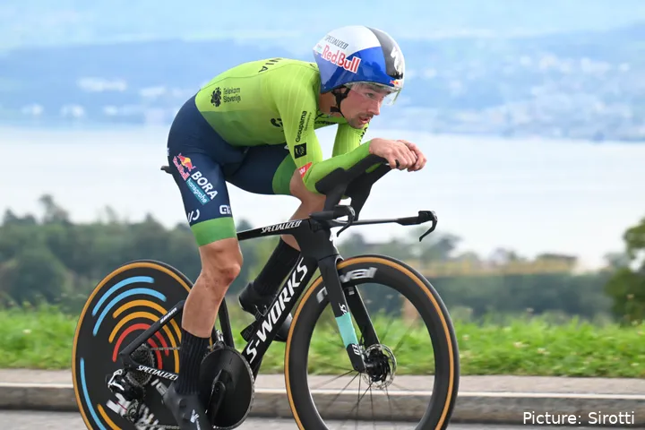 Roglic slaagde er afgelopen weekend niet in de medailles te bedreigen in de individuele tijdrit&nbsp;