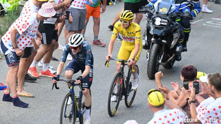 Van Tadej Pogacar's UAE Team Emirates en Jonas Vingegaard's Team Visma | Lease a Bike is bekend dat ze koolmonoxide rebreathers hebben gebruikt. @Sirotti