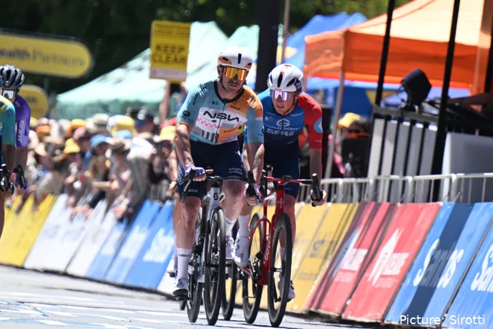 Brady Gilmore tijdens de Tour Down Under 2026