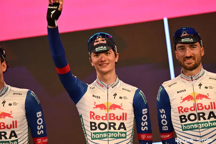 Giulio Pellizzari bij de ploegenvoorstelling