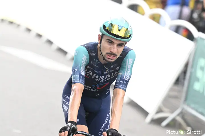 Lenny Martinez in etappe 12 van de Tour de France 2026