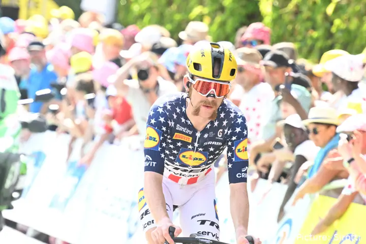 Quinn Simmons in etappe 9 van de Tour de France 2026