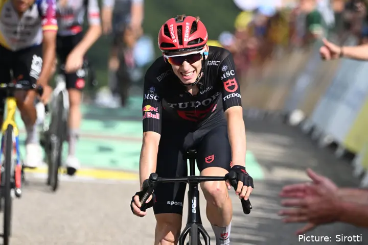 Yannis Voisard finishte net buiten de top 10 in de Tour de France