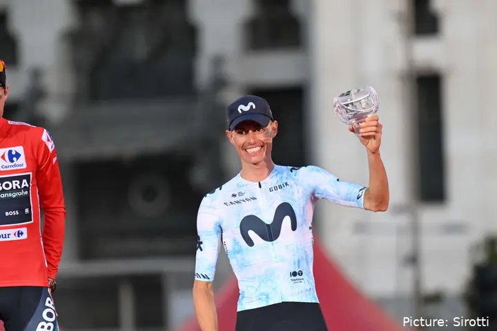 Enric Mas op het Vuelta-podium