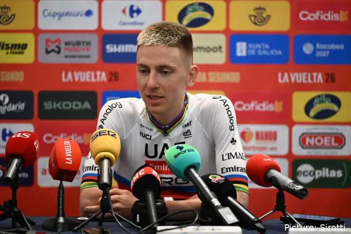 Tadej Pogacar op de Vuelta a España 2026