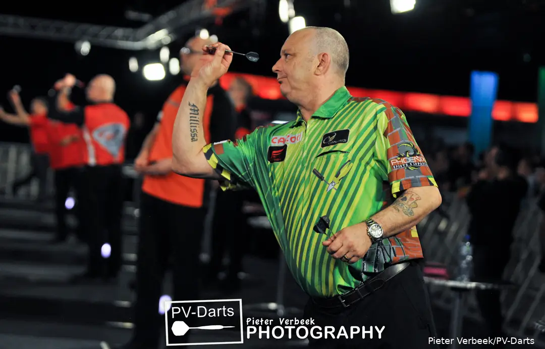 Darren Webster in actie
