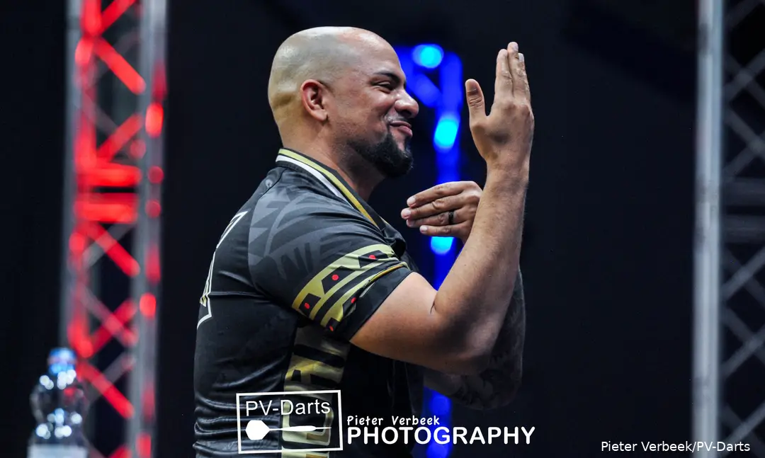 Devon Petersen met zijn kenmerkend dansje
