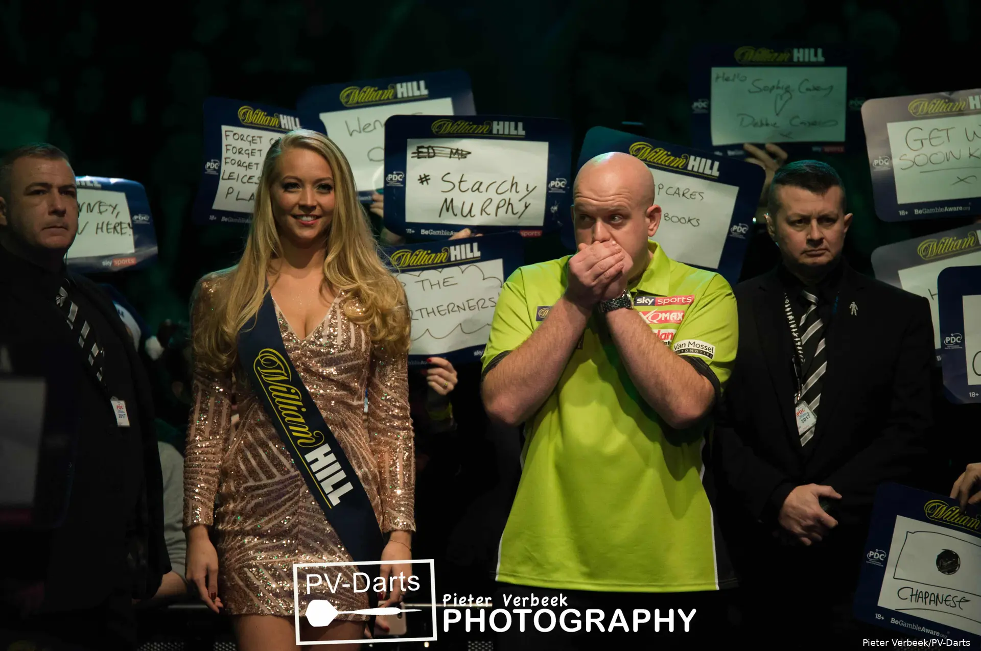 Michael van Gerwen Ashley Zaat walk on