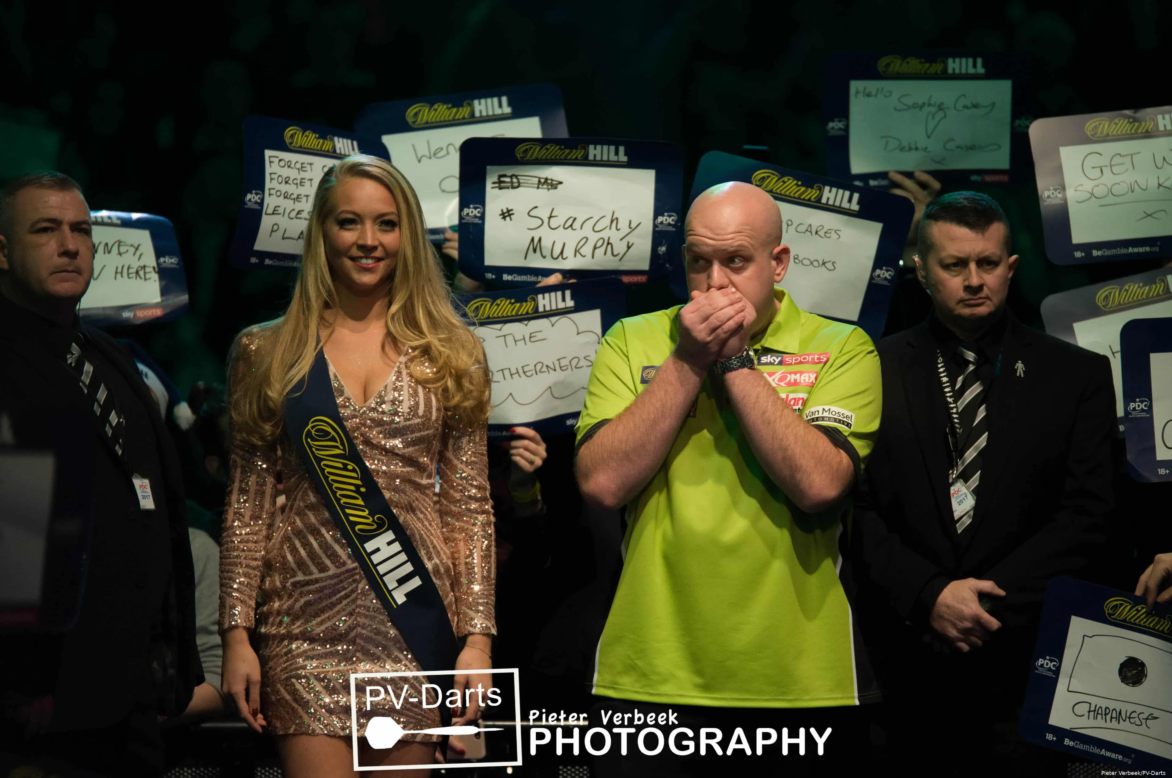 Michael van Gerwen Ashley Zaat walk on