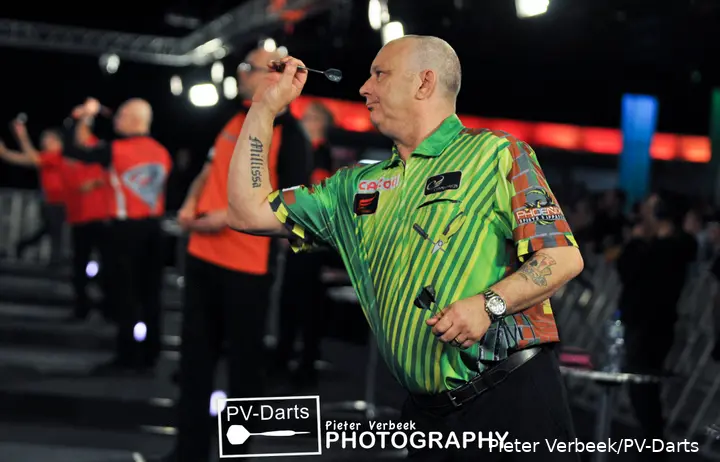 Darren Webster in actie