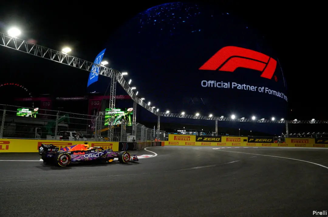 Max Verstappen en F1 in Las Vegas.