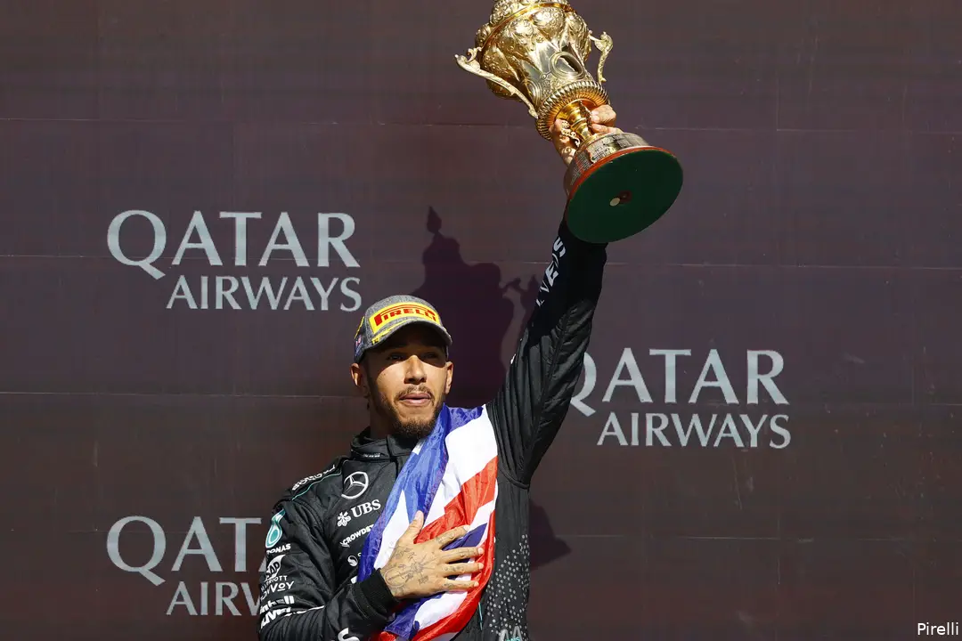 lewis hamilton beker win mercedes 5 sunday silverstone 2024