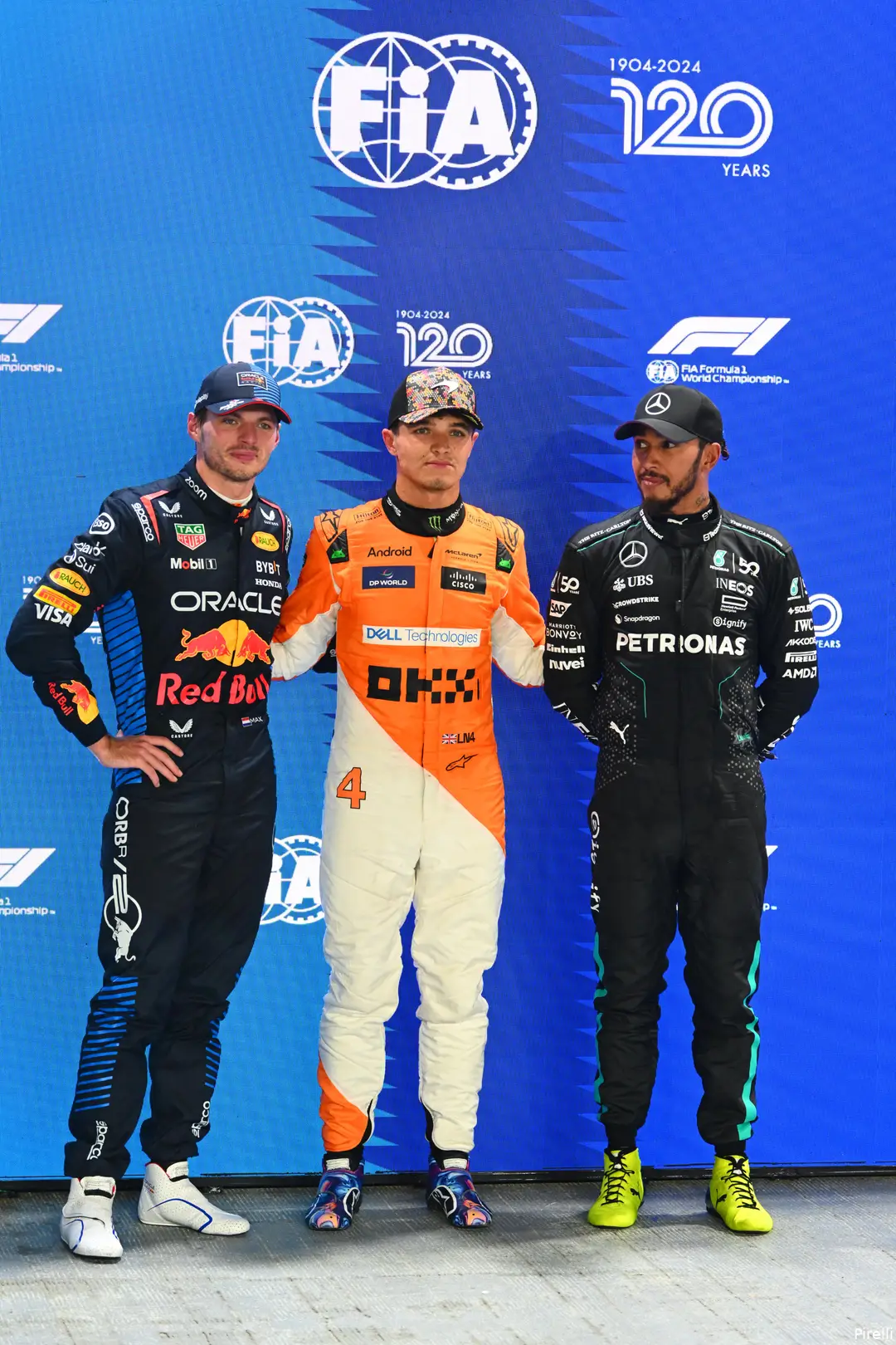Norris en Verstappen delen in Singapore de eerste startrij, met Hamilton op P3.