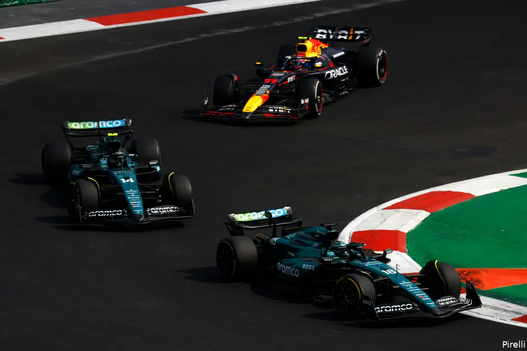 Pérez was in Mexico vooral met de mindere teams aan het knokken. (Foto: Pirelli)