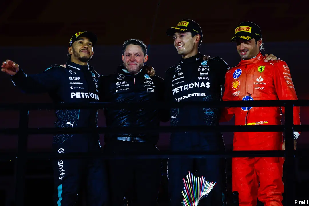 Sainz wist de derde plek te pakken in Las Vegas.